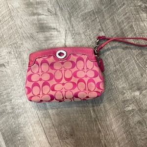 Pink Coach wristlet